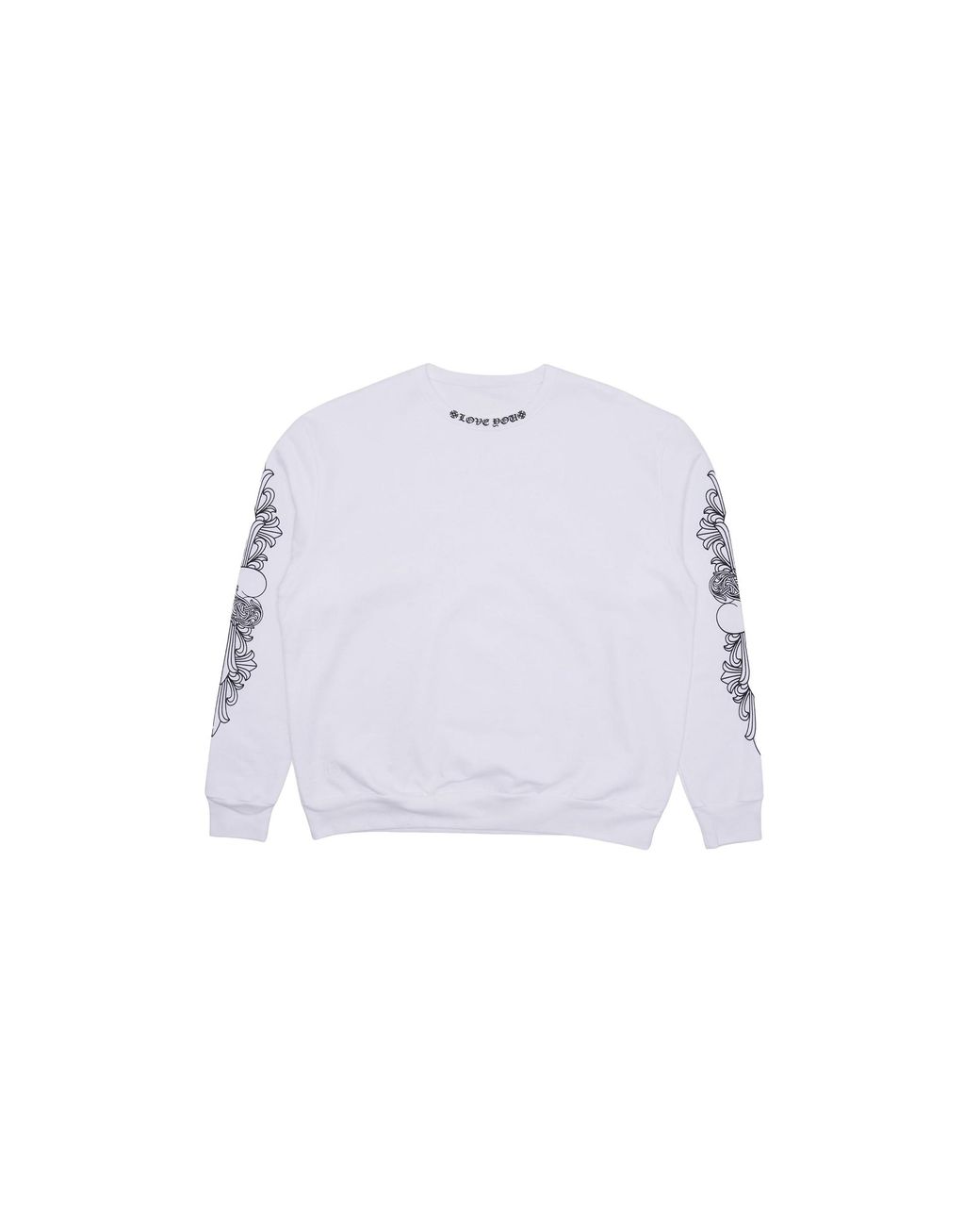 Chrome Hearts Black Love You Crewneck Chrm0109" for men