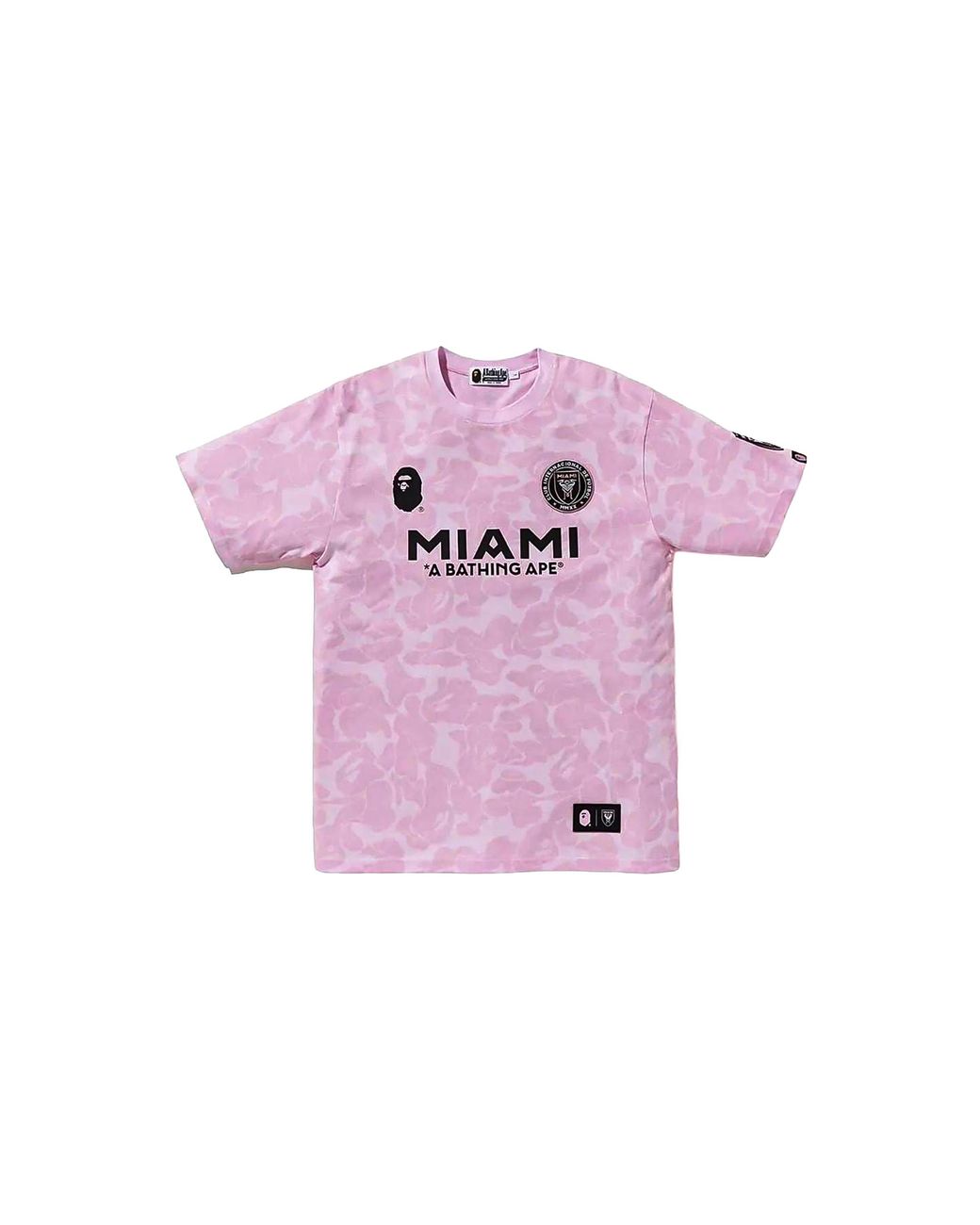 A Bathing Ape Pink X Inter Miami Cf Camo T-Shirt 1J72 109 902" for men