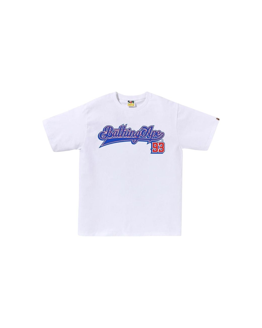 A Bathing Ape Black Baseball Logo T-Shirt 088" for men