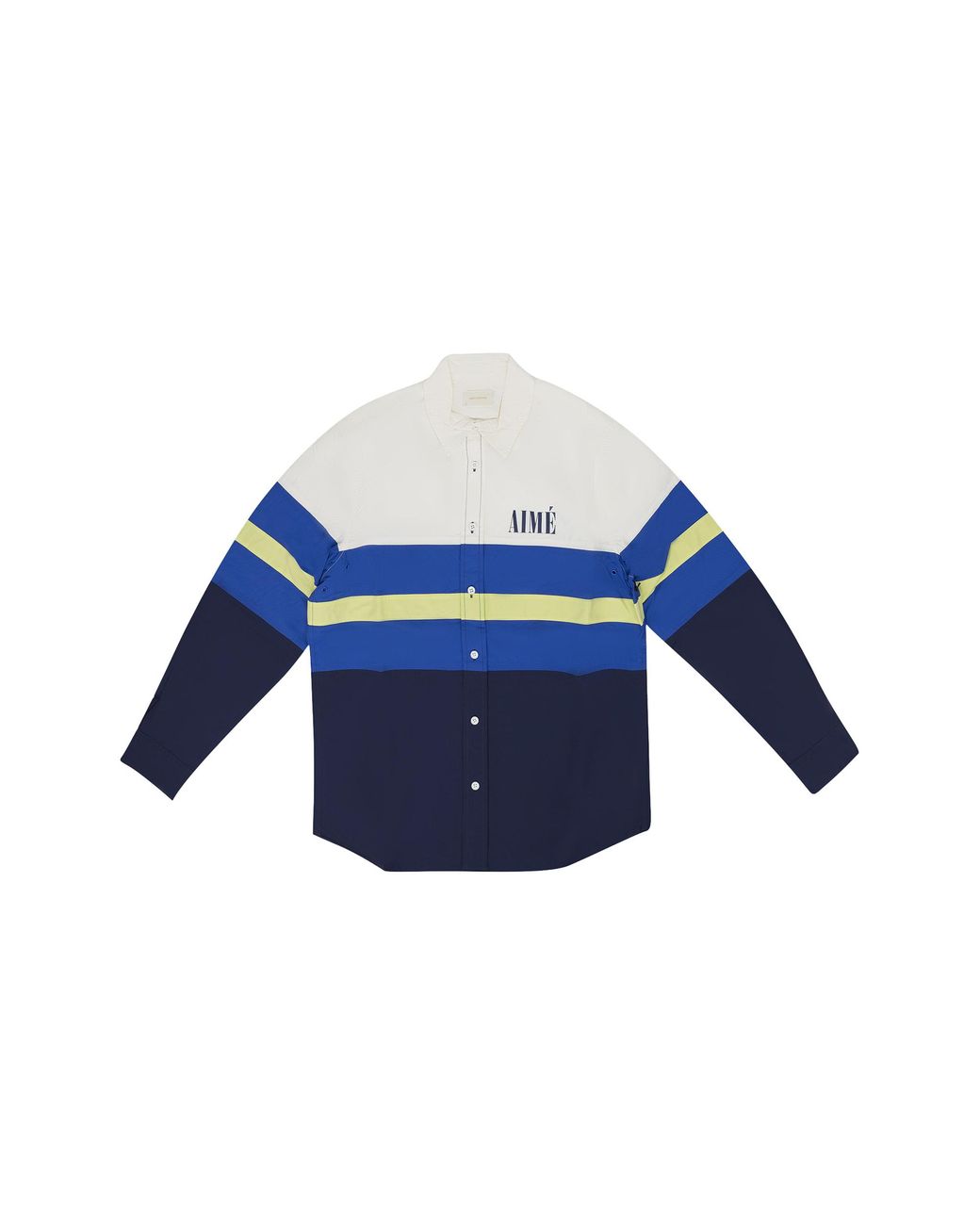 Aimé Leon Dore Blue Colorblock Logo Shirt Ss24Wt010" for men