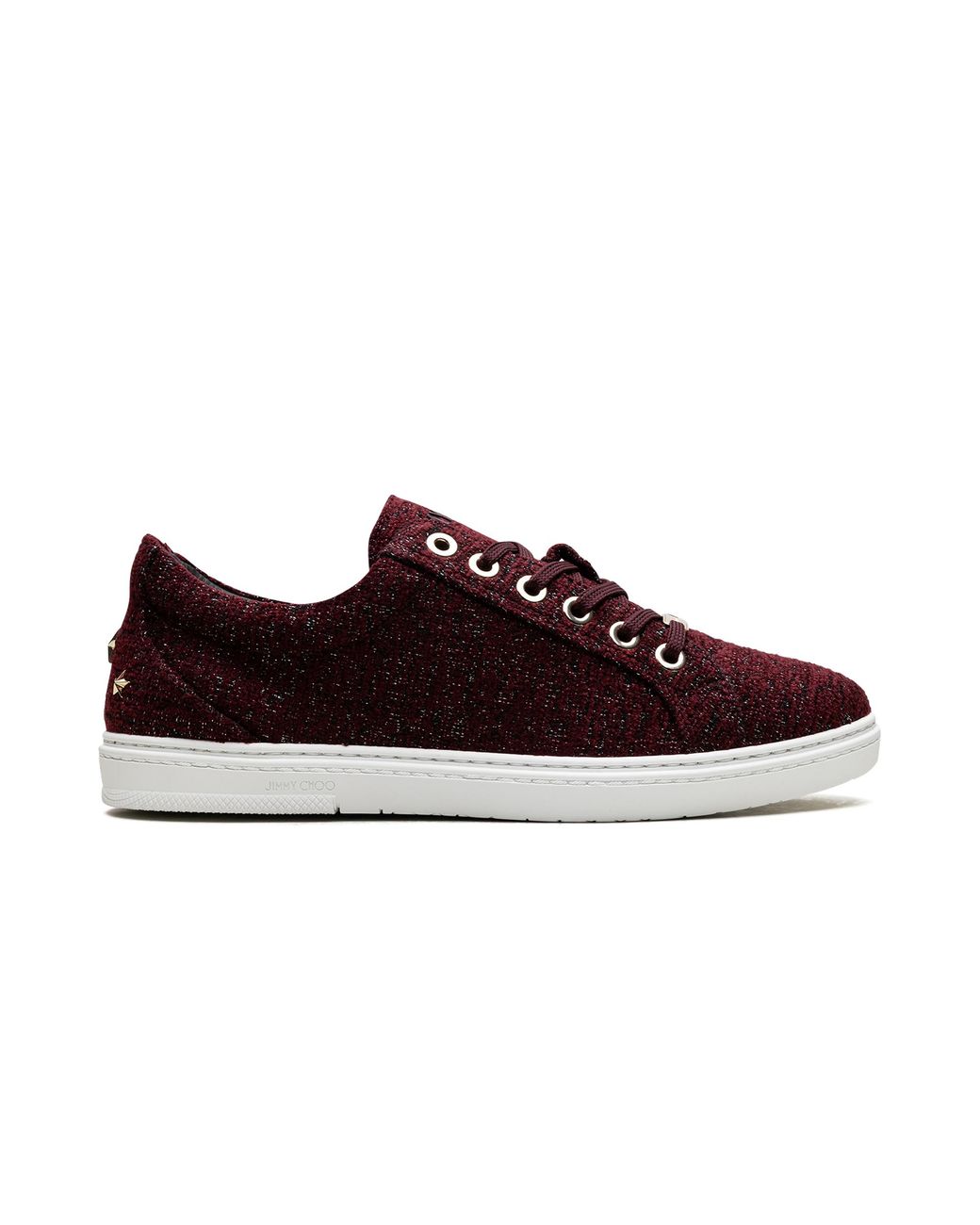 Jimmy Choo Red Miami Glitter Trimmed Trainers "Berry" J00010660546 066791 182" for men