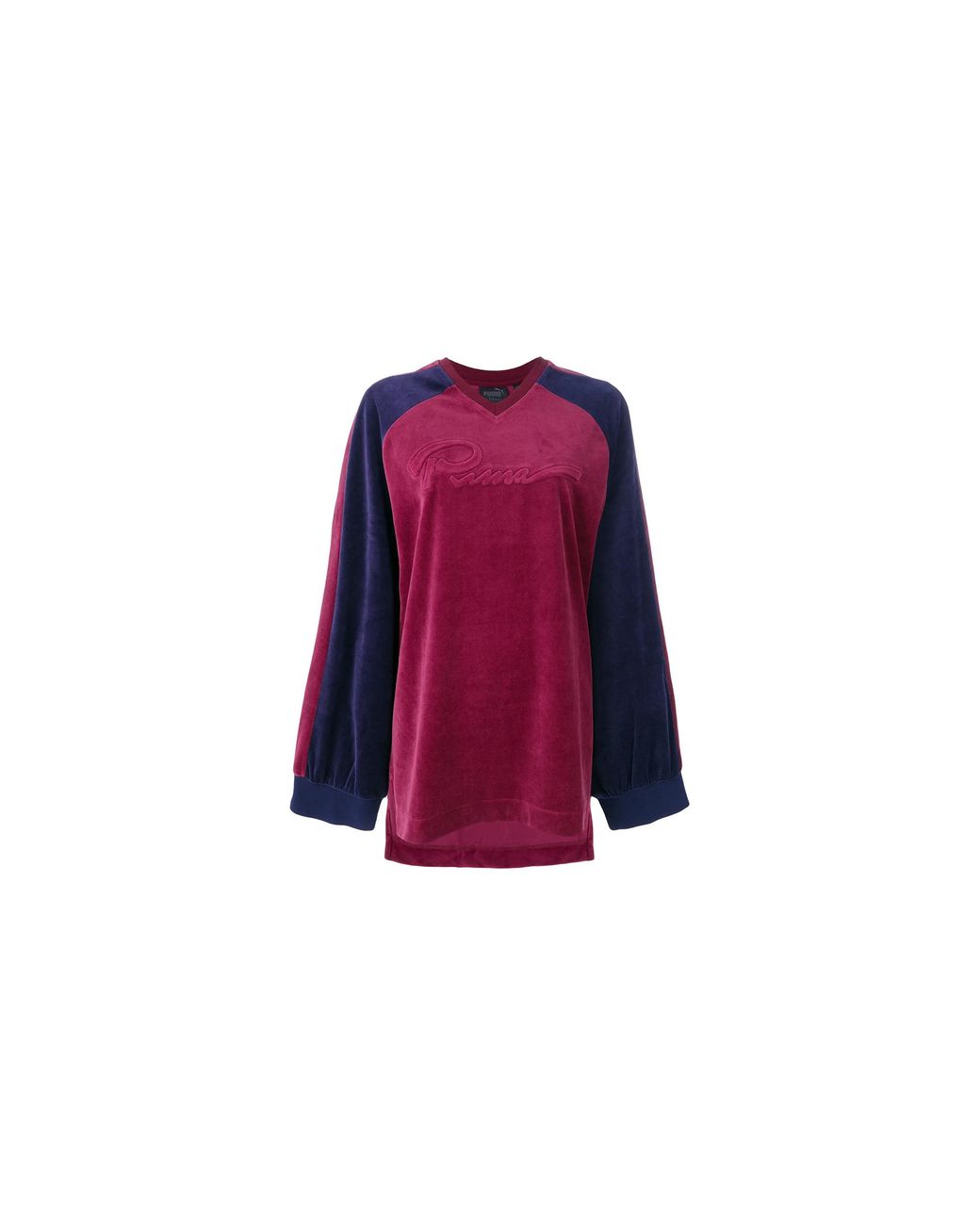 PUMA Black Velour O/S V-Neck Pullover "Fenty By Rihanna