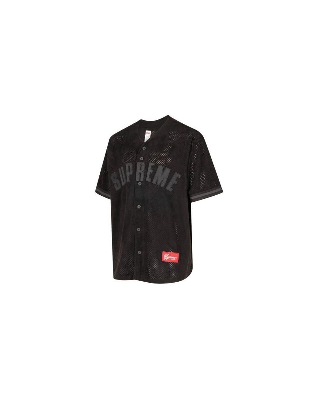 Supreme Ultrasuede Mesh Baseball Jersey Supreme Ultrasuede Mesh Baseball Jersey