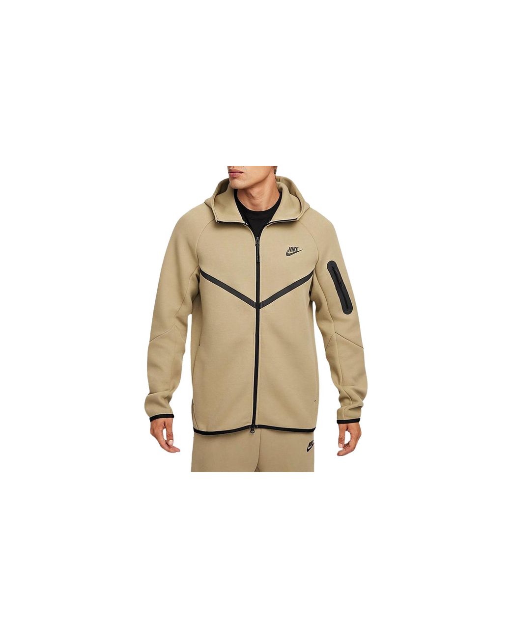 Nike Black Tech Full-Zip Windrunner Hoodie Style "Neutral/ Hv0949 277" for men