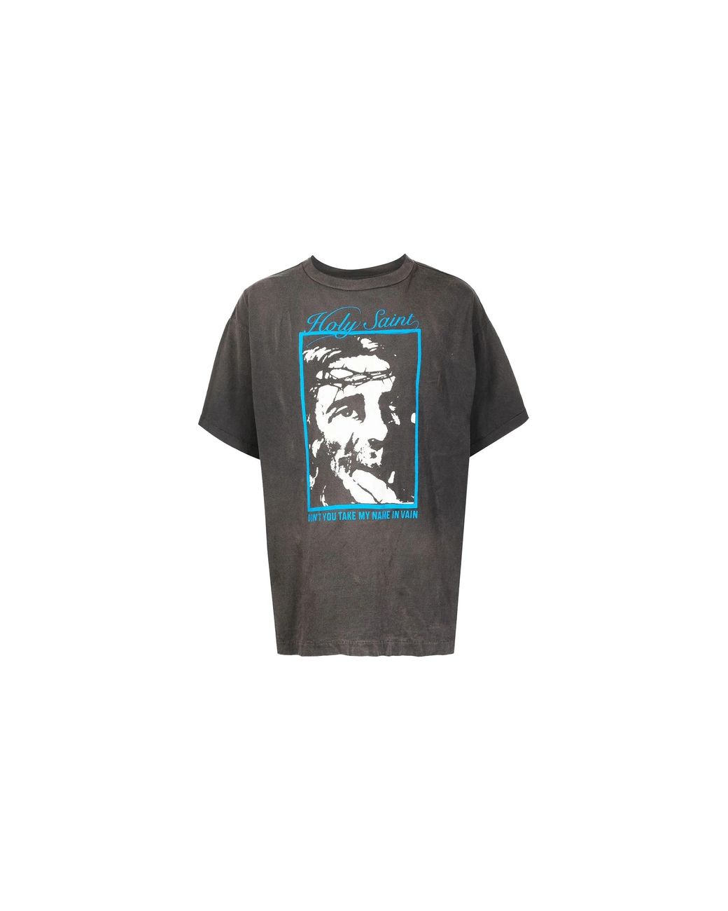SAINT Mxxxxxx Black Holy Saint T-Shirt Sm S22 0000 015" for men