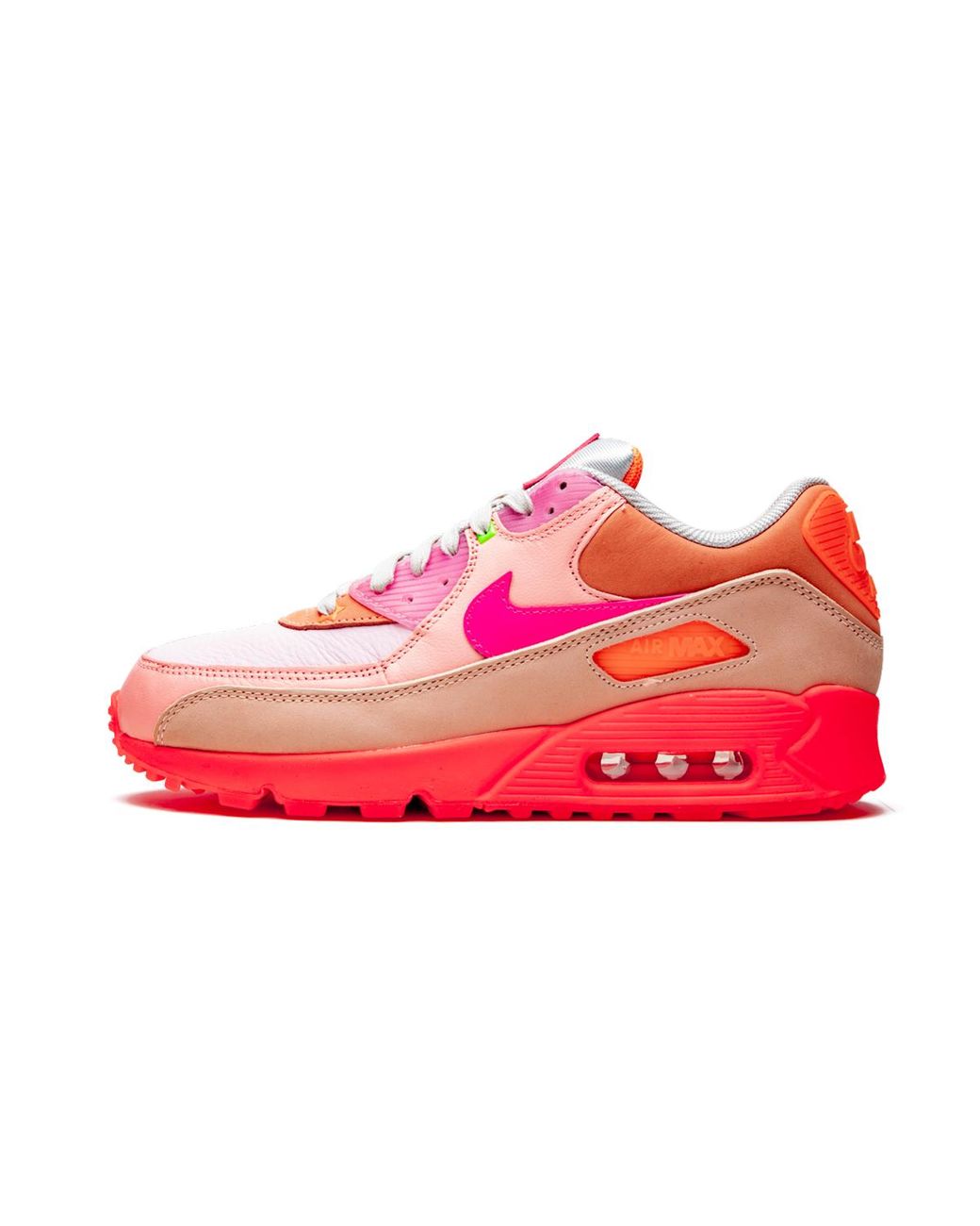 Nike Black Air Max 90 Prm "Platinum Crimson/Bright" Ct3449 600"