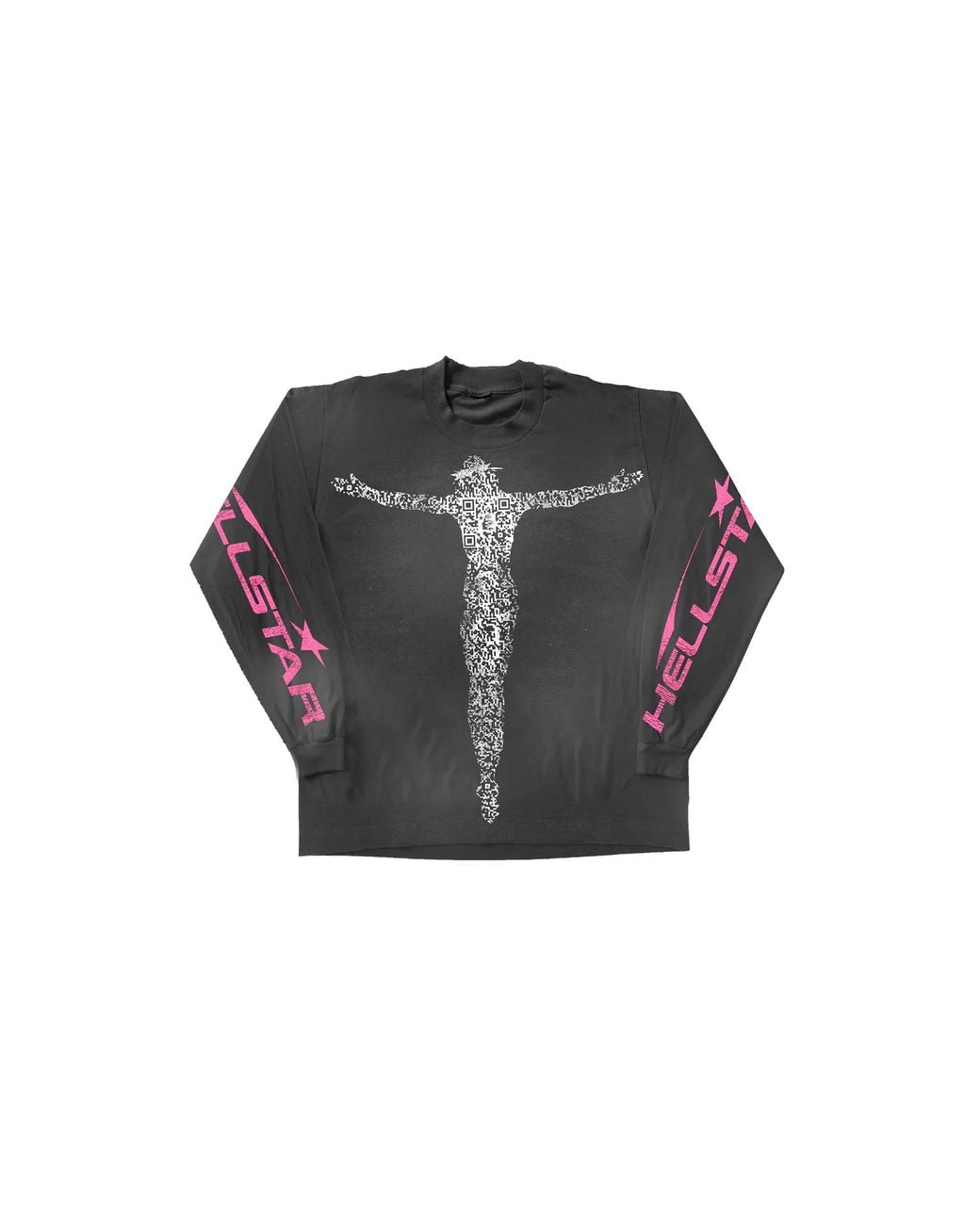 HELLSTAR Black Studios Qr Christ/S T-Shirt "Washed" Hsr056" for men