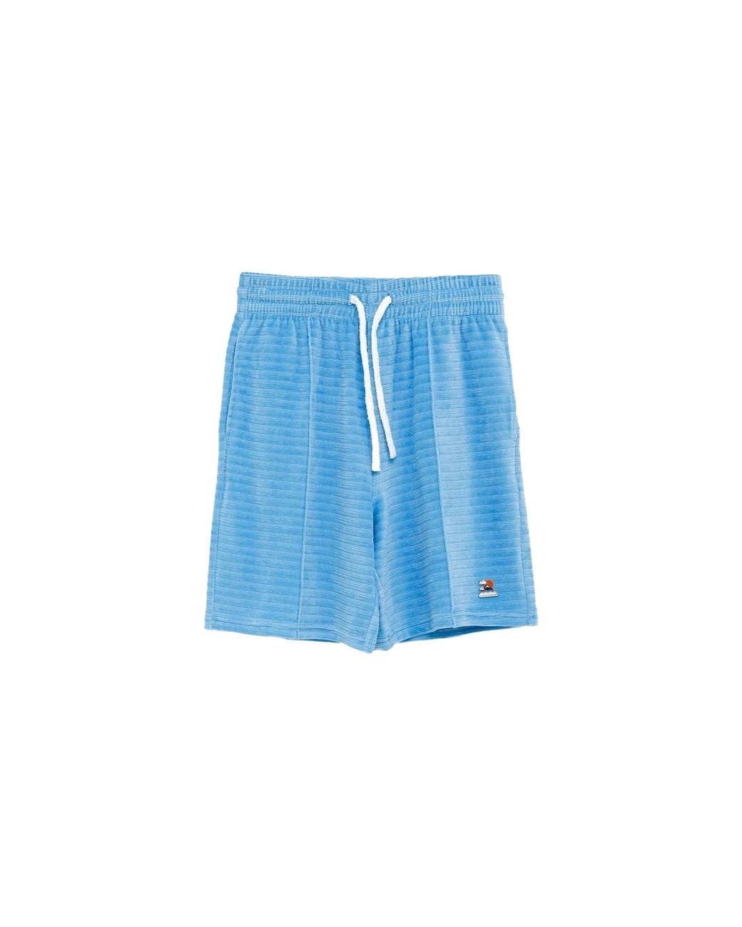 Casablanca Blue Velour Pintuck Pleated Drawstring Shorts Mpf25 Jtr 274 01" for men