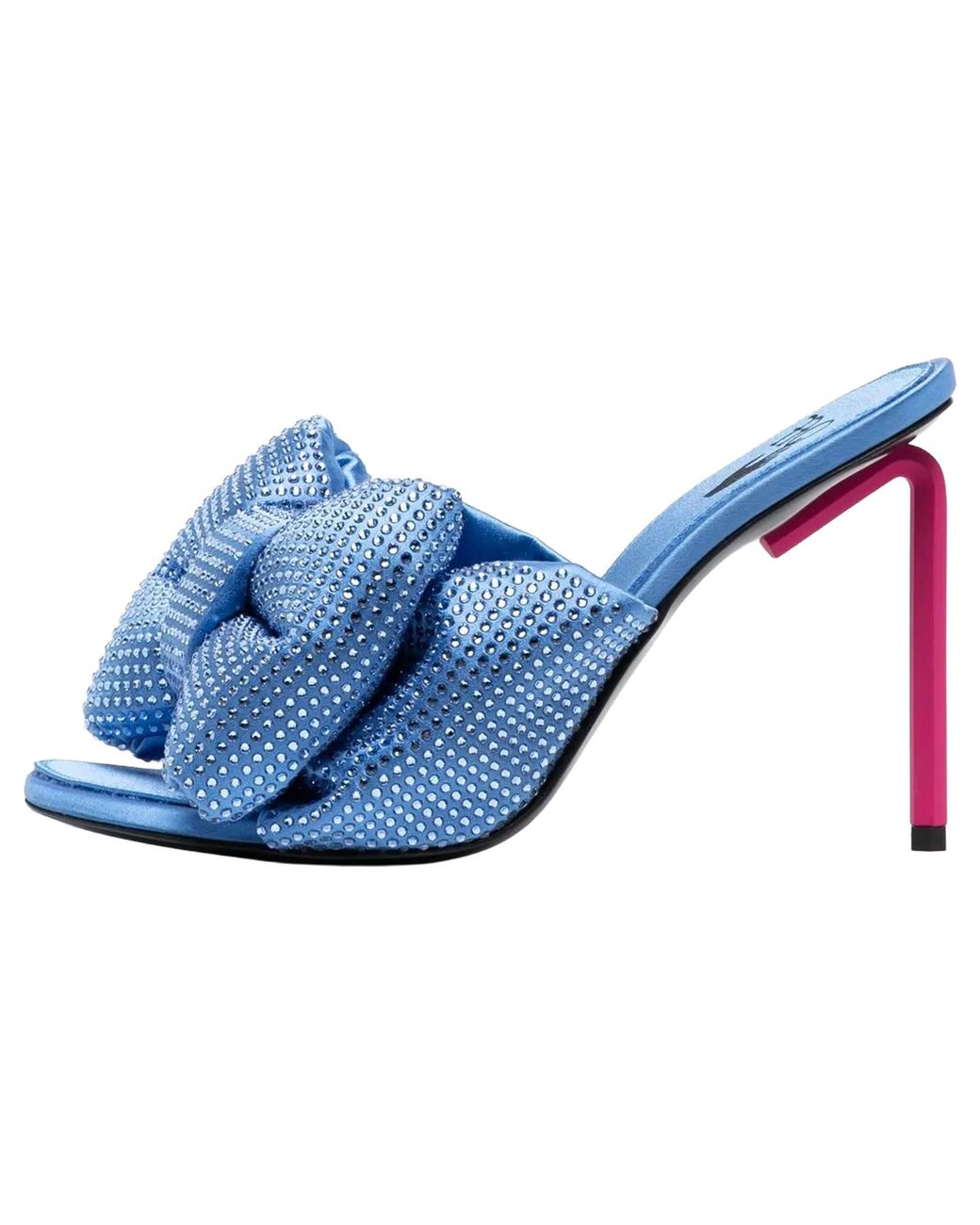Off-White c/o Virgil Abloh Blue Strass Bow Pop Allen Mule Fuchsia" Owij015F22Fab0024532"