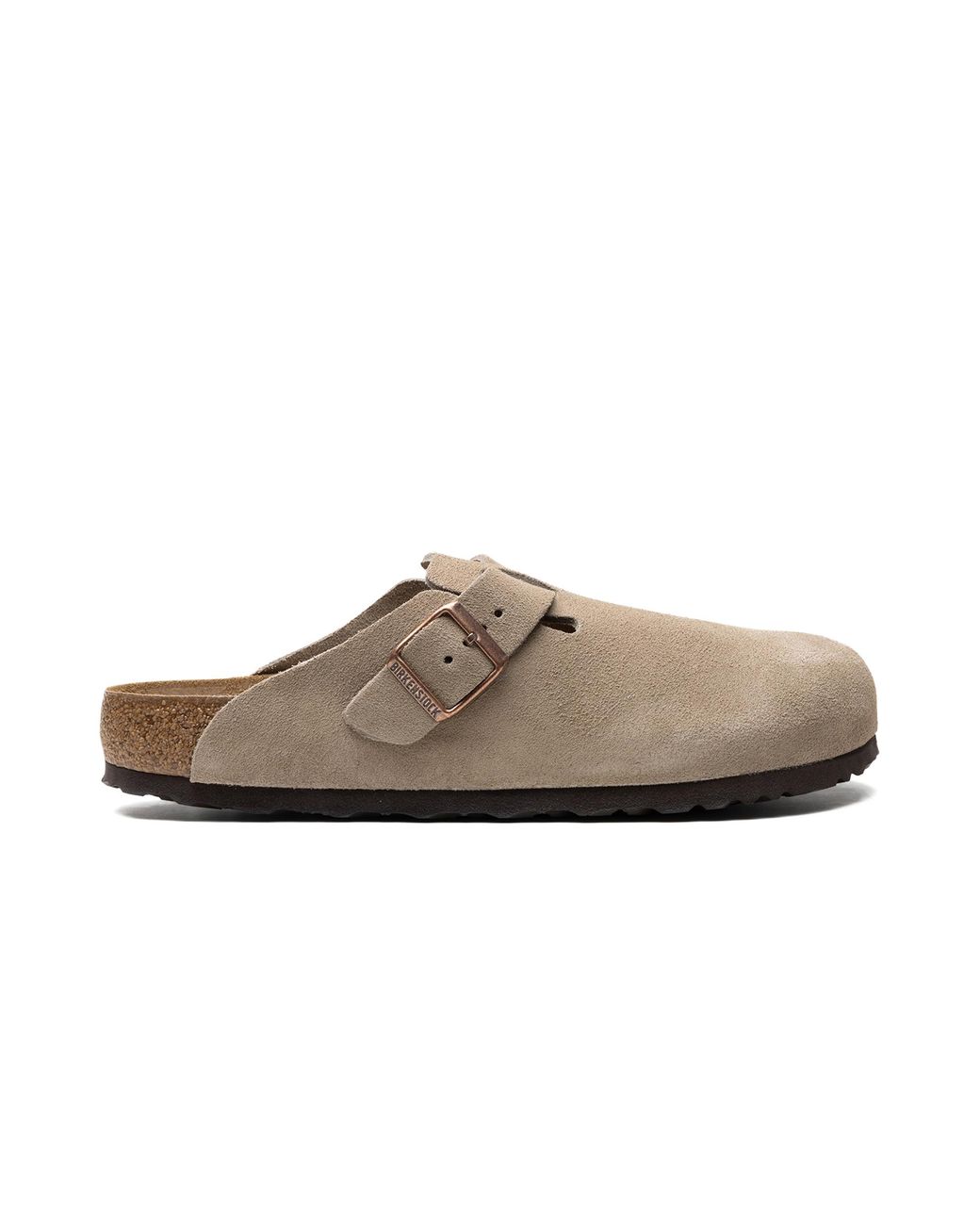 Birkenstock Black Boston Soft Footbed "Suede Taupe" 560771" for men