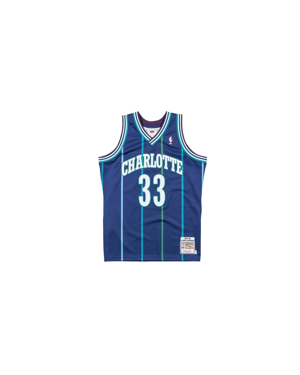 Mitchell & Ness Blue Nba Alonzo Mourning Authentic Jersey "1994 Charlotte Hornets for men