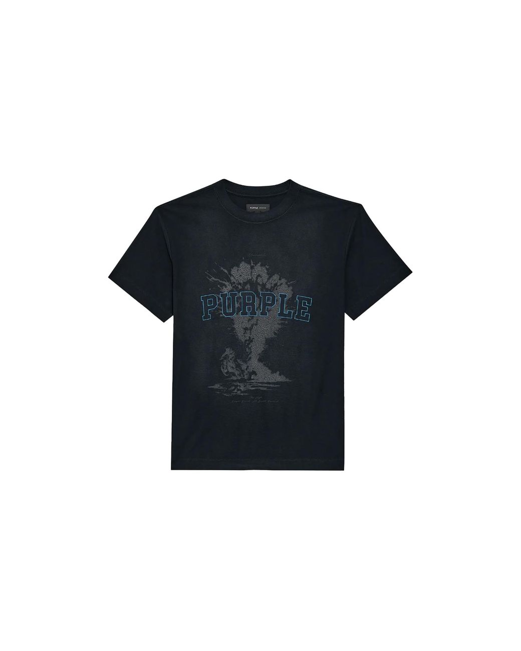 Purple Brand Black Textured Sky High T-Shirt P104 Jsbb324" for men