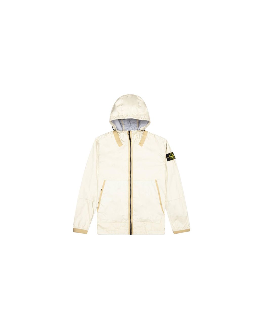 Stone Island Black Membrana 3L Tc Hooded Jacket "Ivory" 741540523 V0093" for men