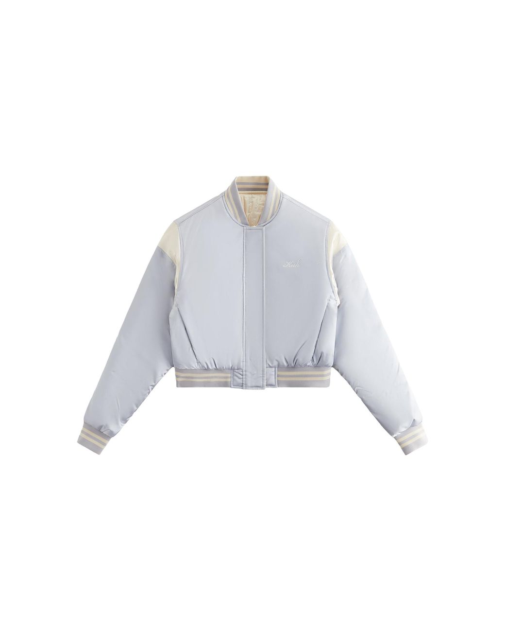 Kith Black Landry Varsity Cropped Bomber "Pastel" Khw010187 431"