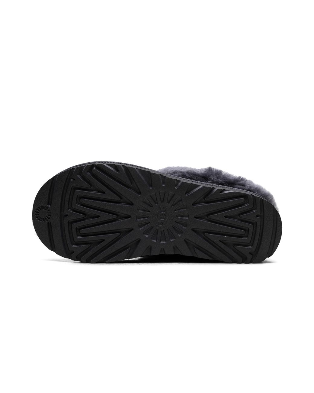 Ugg Black Tazzette Genuine Shearling Collar Slipper "Obsidian" 1134810 Obs"