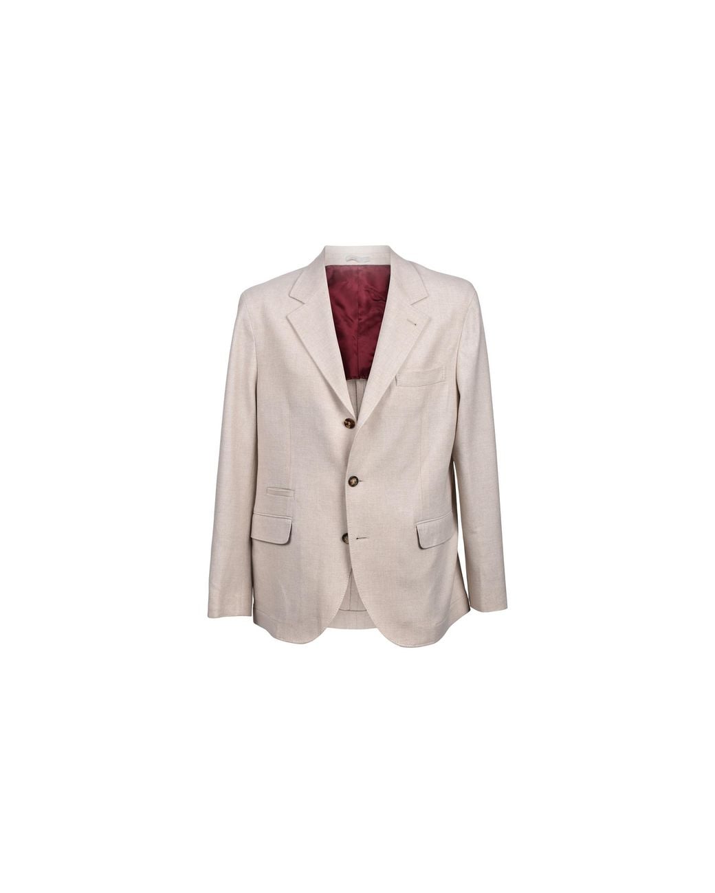 Brunello Cucinelli Black Wool Silk Deconstructed Blazer "Sand" Brun2936" for men