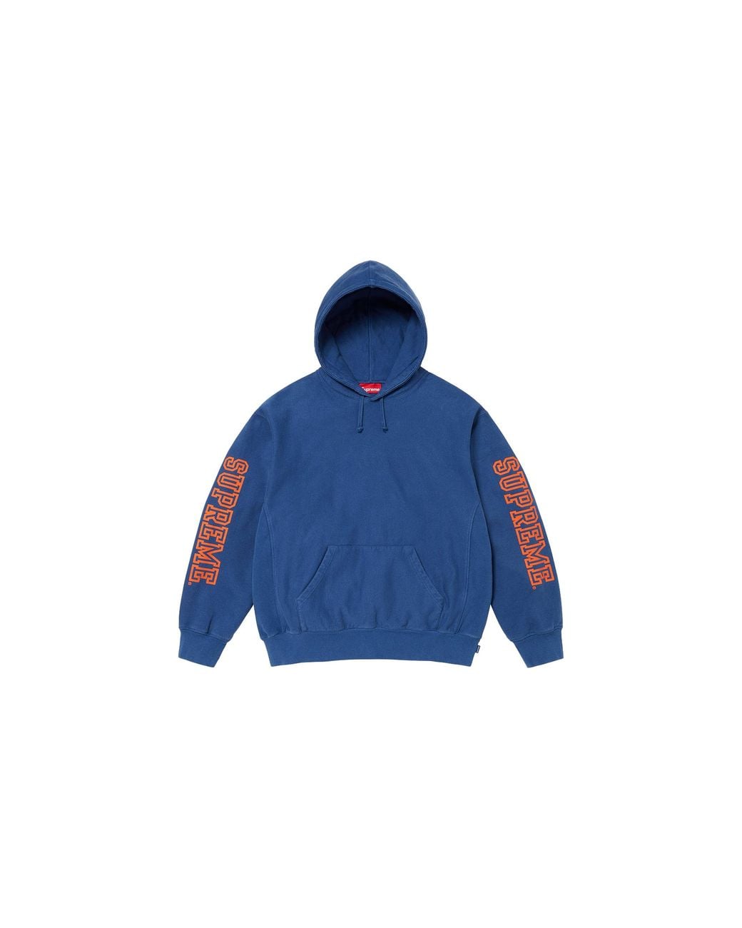 Supreme Blue Collegiate Sleeve Hooded Sweatshirt "Dark Royal" Su28694"