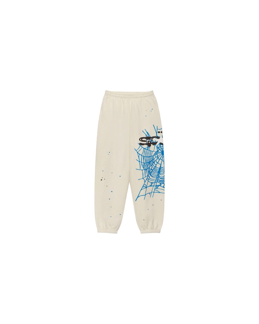 Sp5der Black Heavy Web Sweatpants "Foam" 663" for men