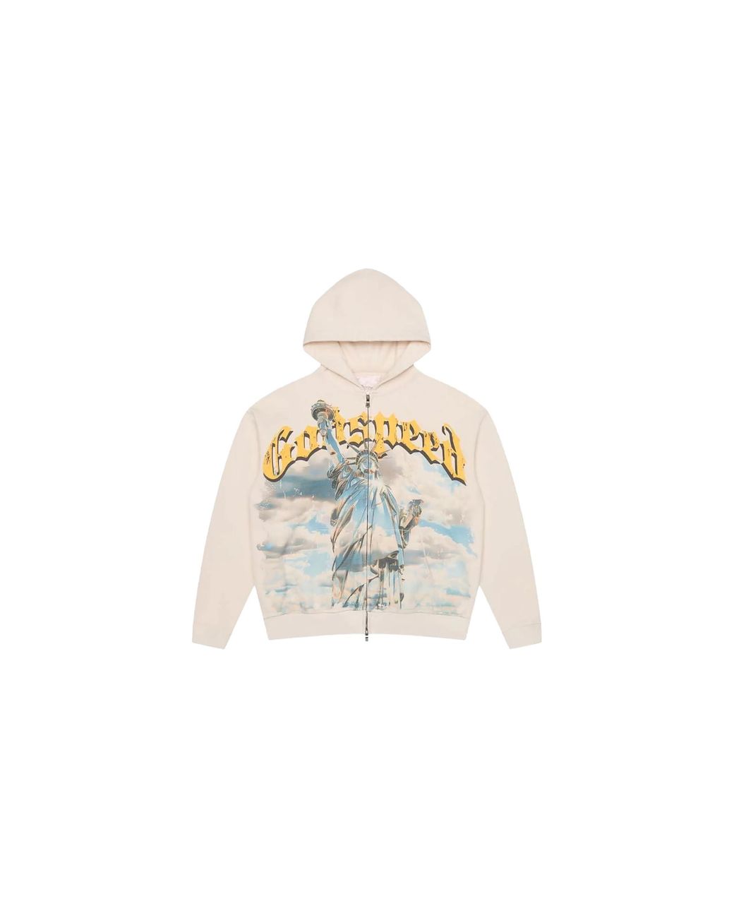 GODSPEED NEW YORK Black Chrome Liberty Zip Hoodie "Bone" I7P00366" for men