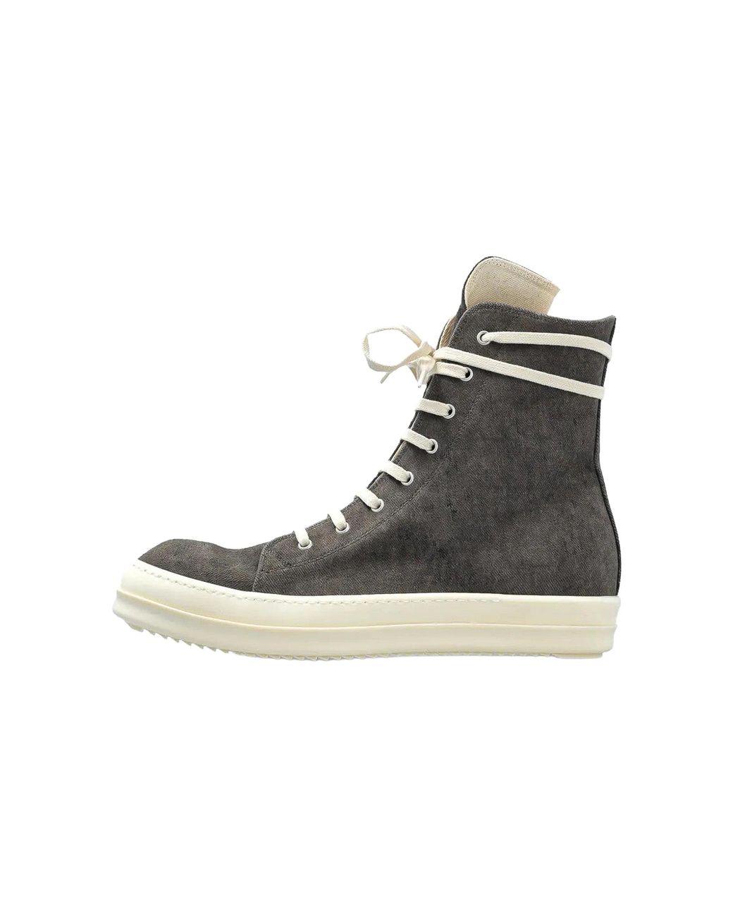 Rick Owens Black Denim Vegan High-Top "Dust Milk" Du02F6807 Drk 341" for men