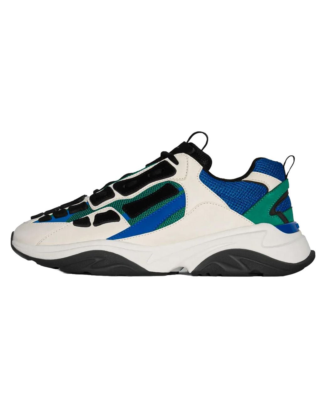 Amiri Multicolor Bone Runner Appliquéd Leather And Mesh Low-top Trainers for men