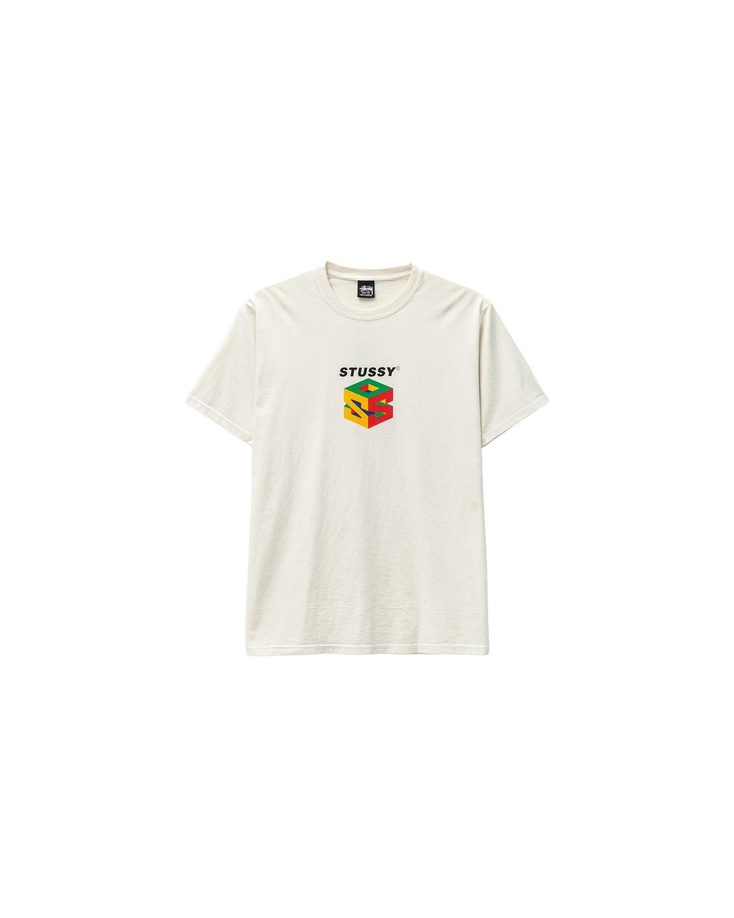Stussy Black S64 Pigment Dyed Short Sleeve T-Shirt "Natural" Stus455" for men