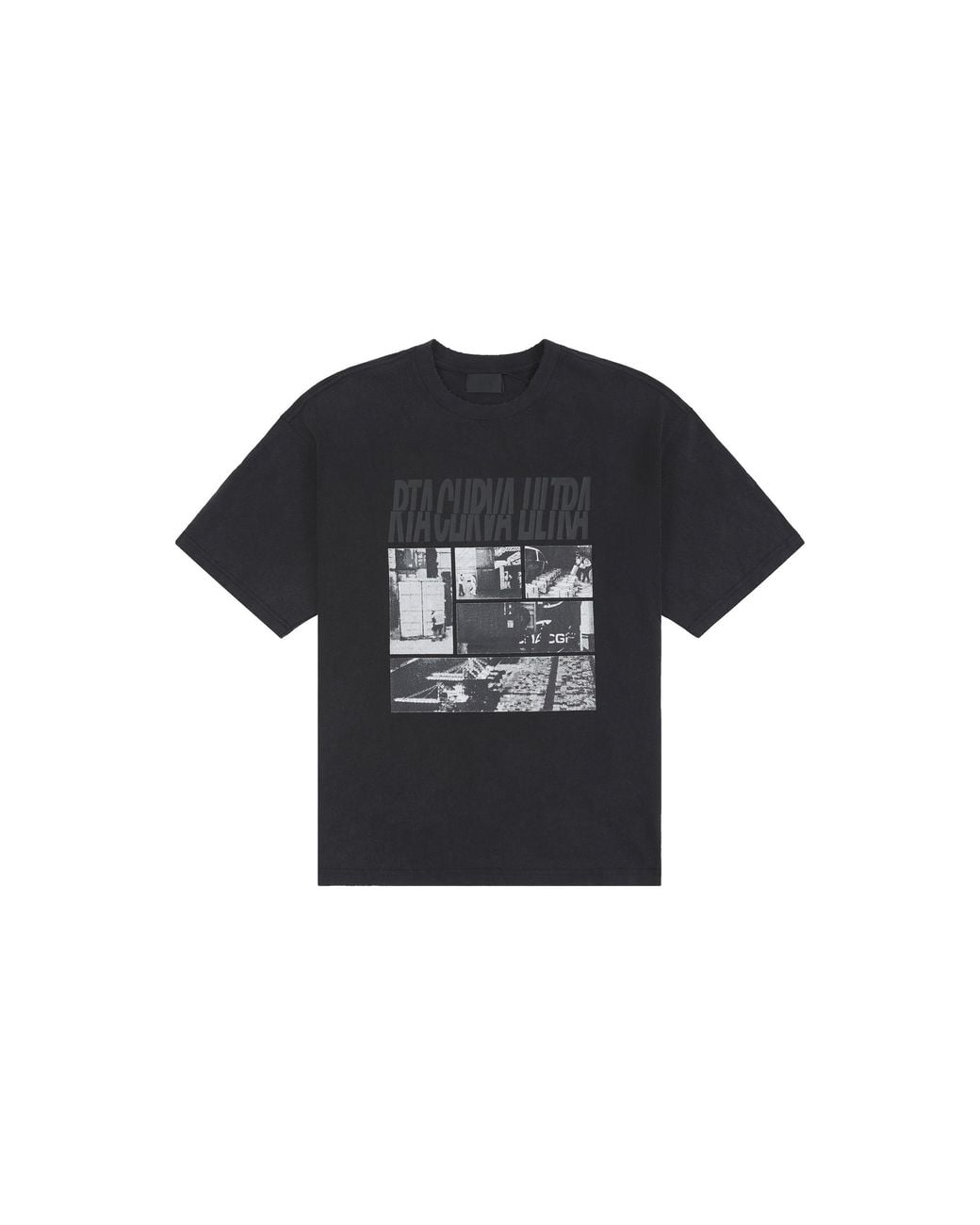 RTA Black Colin Oversized T-Shirt "Vintage Photo Montage" Mcvuk1447 T1322Vgbpm" for men