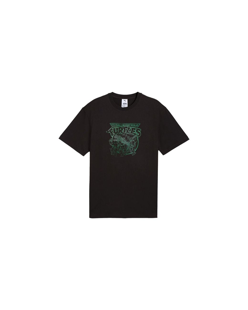 PUMA Black Relaxed Graphic Tee "Tmnt for men