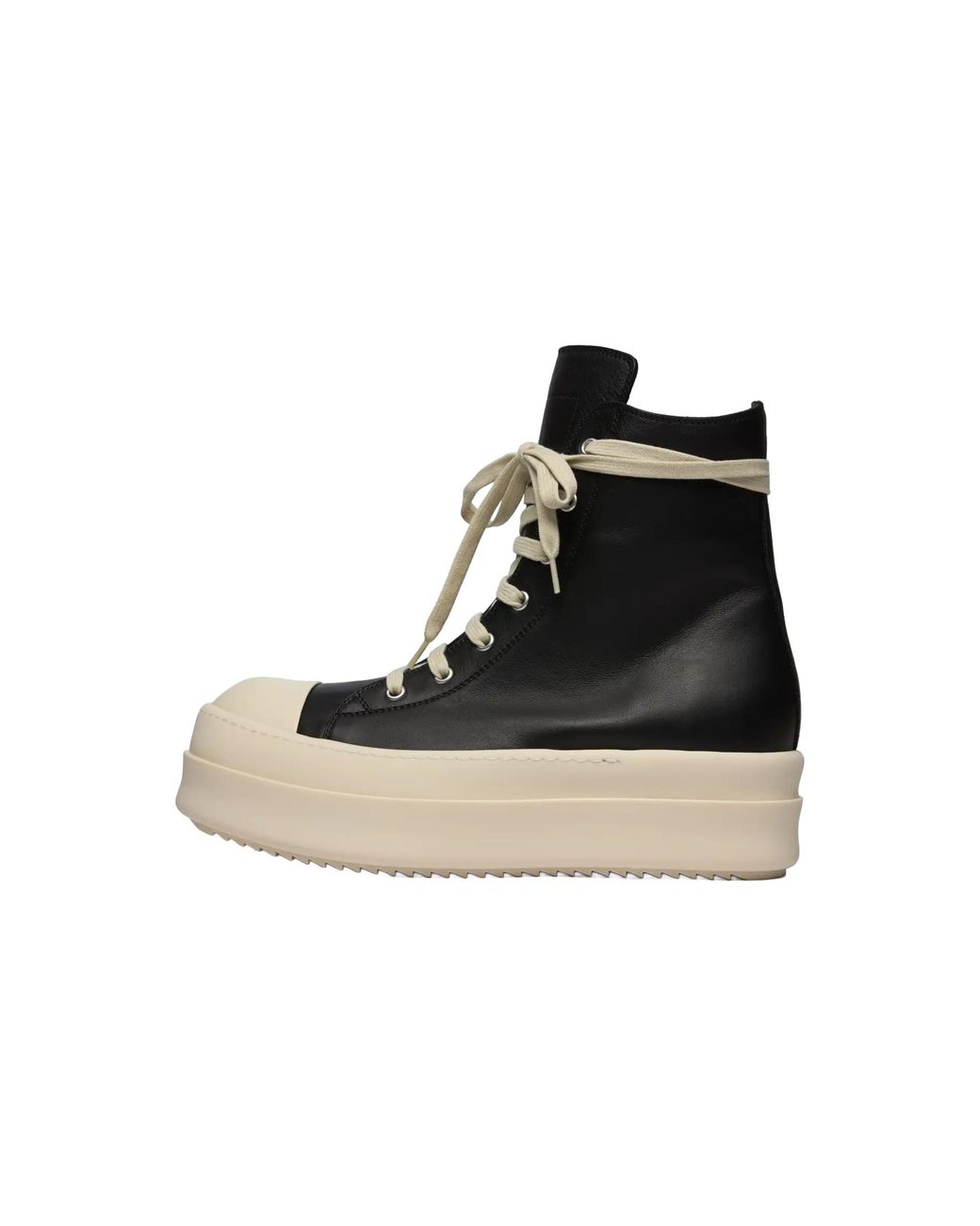 Rick Owens Black Concordians Mega Bumper High Top Sneakers Milk" Ru02E1859 Lco 911" for men