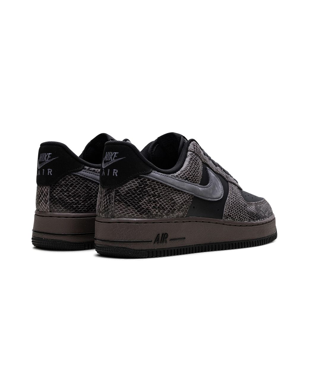 Nike Black Air Force 1 Low "Off Noir Snakeskin" Hf2898 001" for men