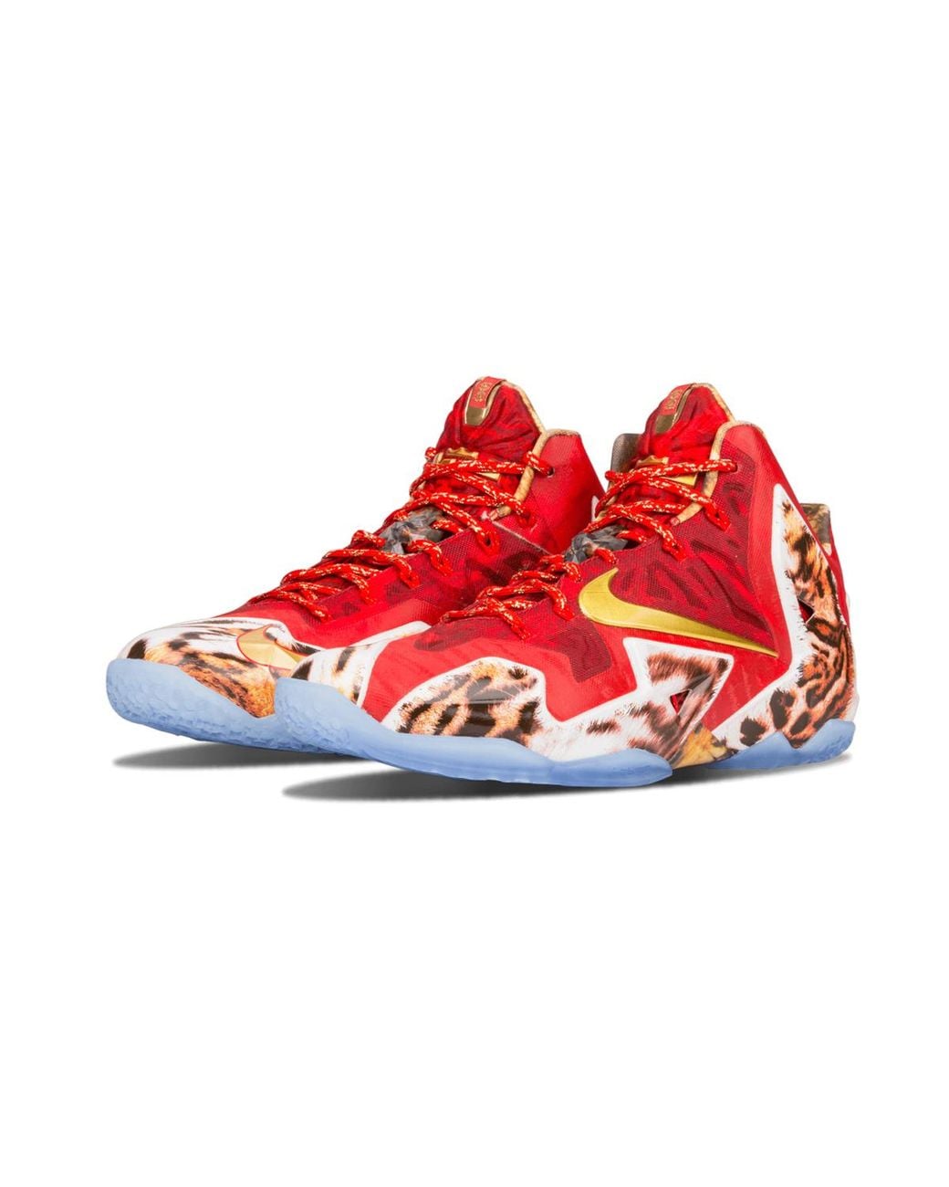 Nike Red Lebron 11 Premium "2k14" Shoes for men