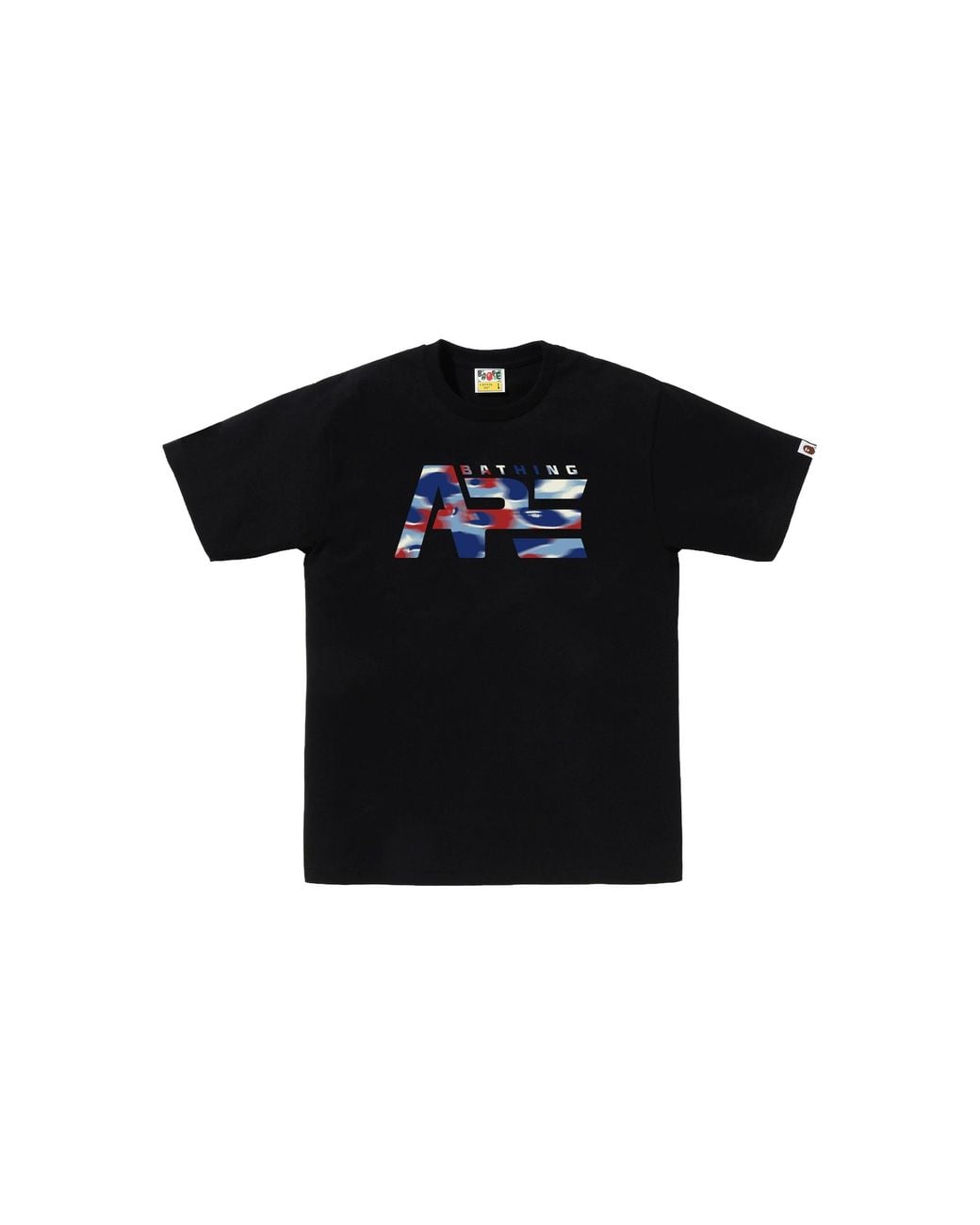 A Bathing Ape Black Screen Camo Tactical Logo T-Shirt 111" for men