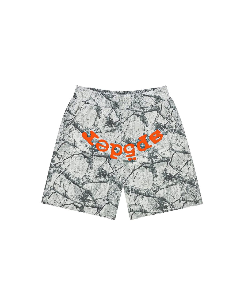 Sp5der Black Real Tree Og Web V2 Sweatshorts 417" for men