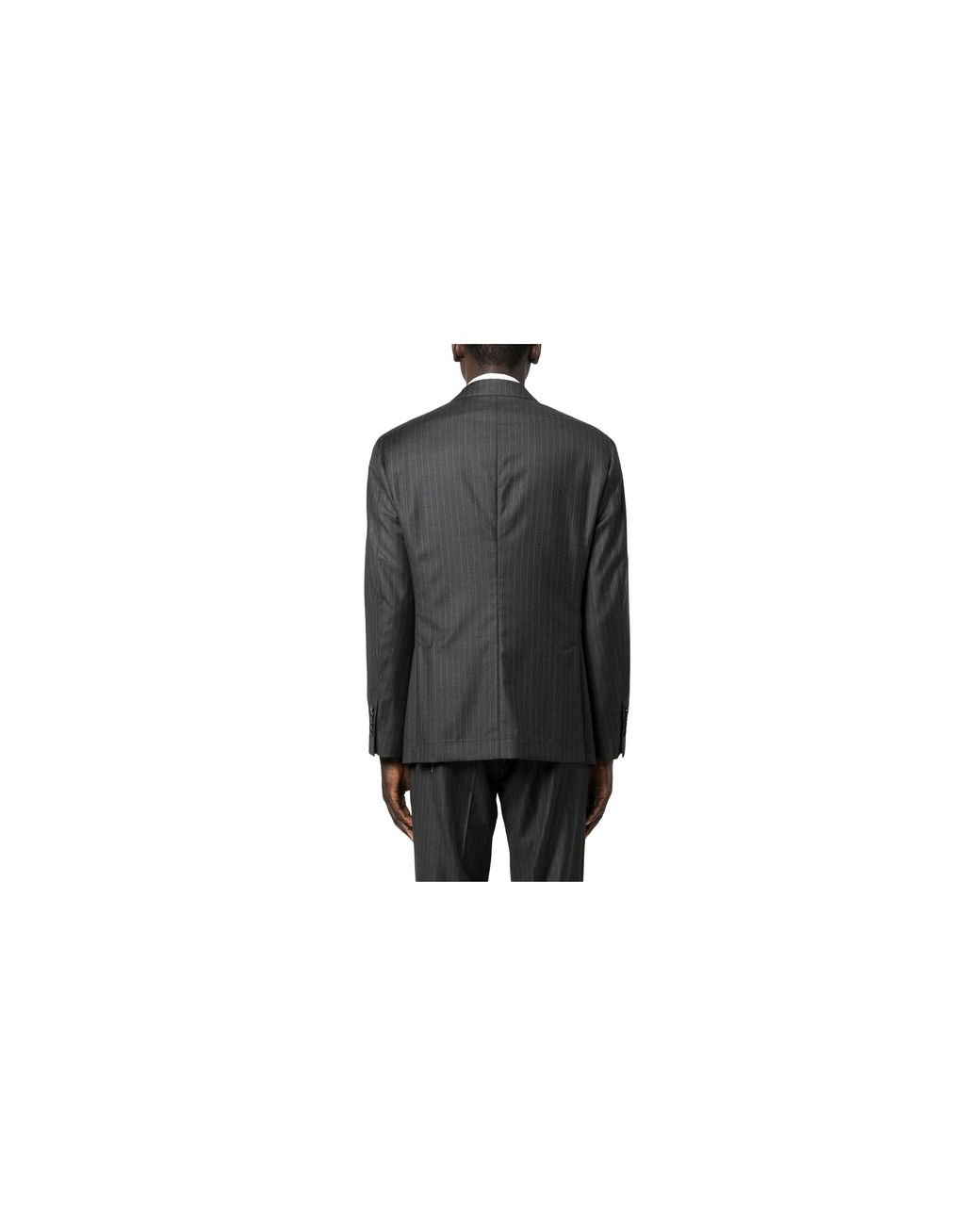 Brunello Cucinelli Black Wool Tailored Jacket "Dark" Brun2289" for men