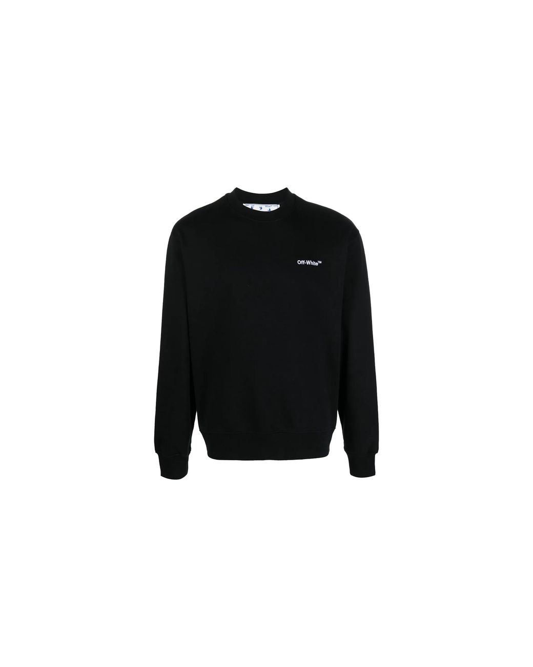 Off-White c/o Virgil Abloh Black Helvetica Logo-Print Sweatshirt Omba057C99Fle0101001" for men