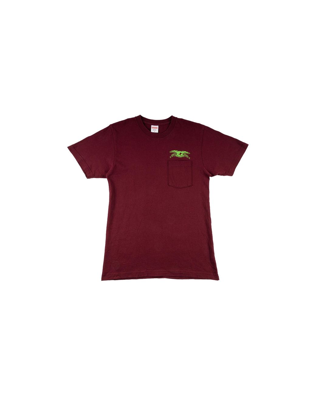 Supreme Red Anti Hero Eagle Pocket T-Shirt "Burgundy" Su27480"