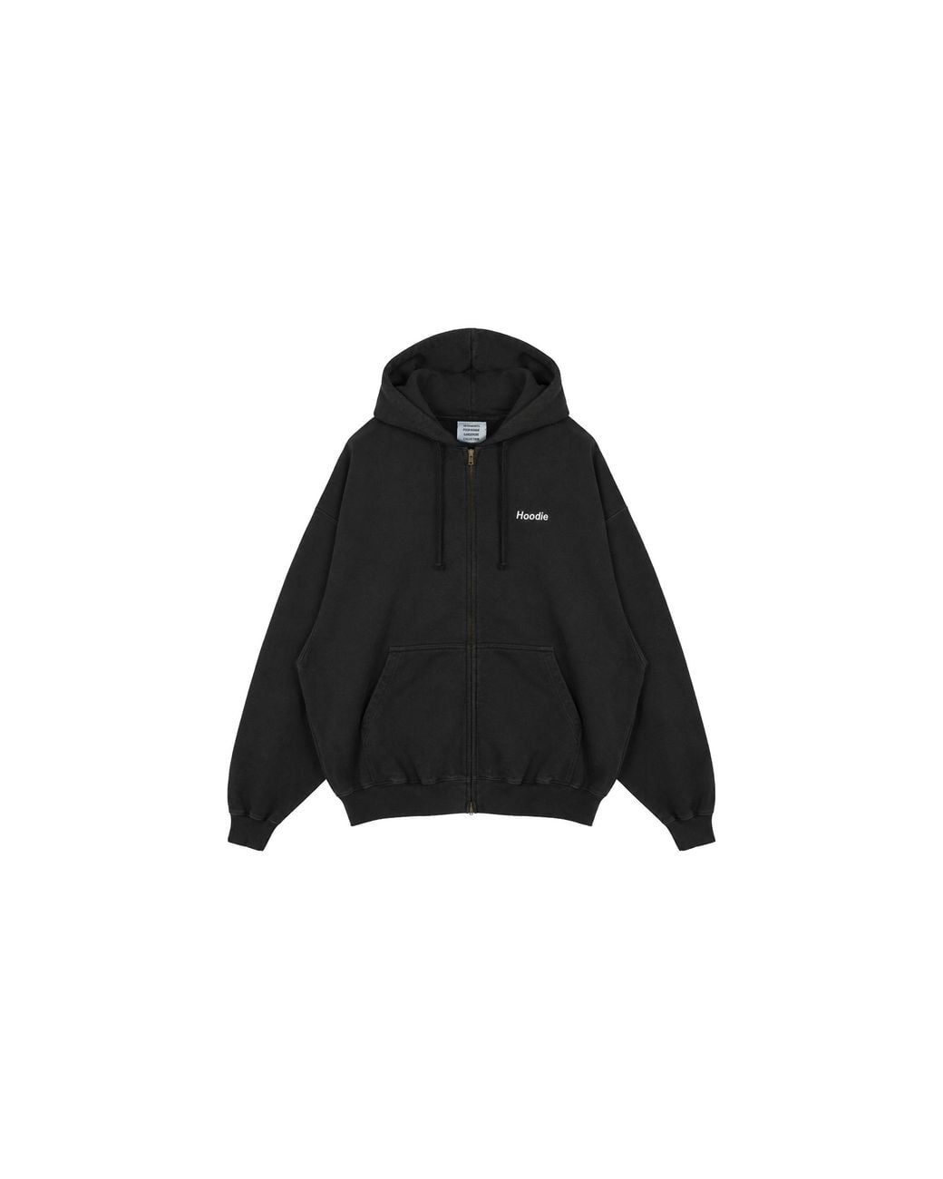 Vetements Black Embroidered Definition Zip-Up Hoodie Mh27Zu222B" for men