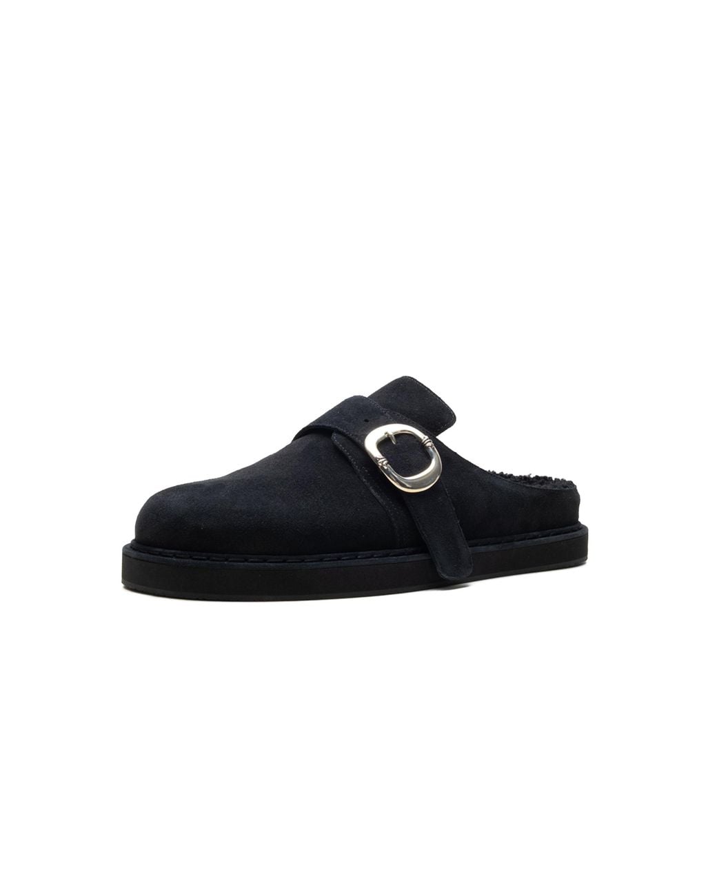 Chrome Hearts Black Suede Clogs Chrm1974" for men