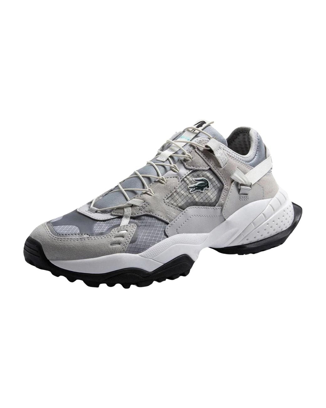 Lacoste Gray L-Guard Breaker Panelled Lace-Up Sneakers for men