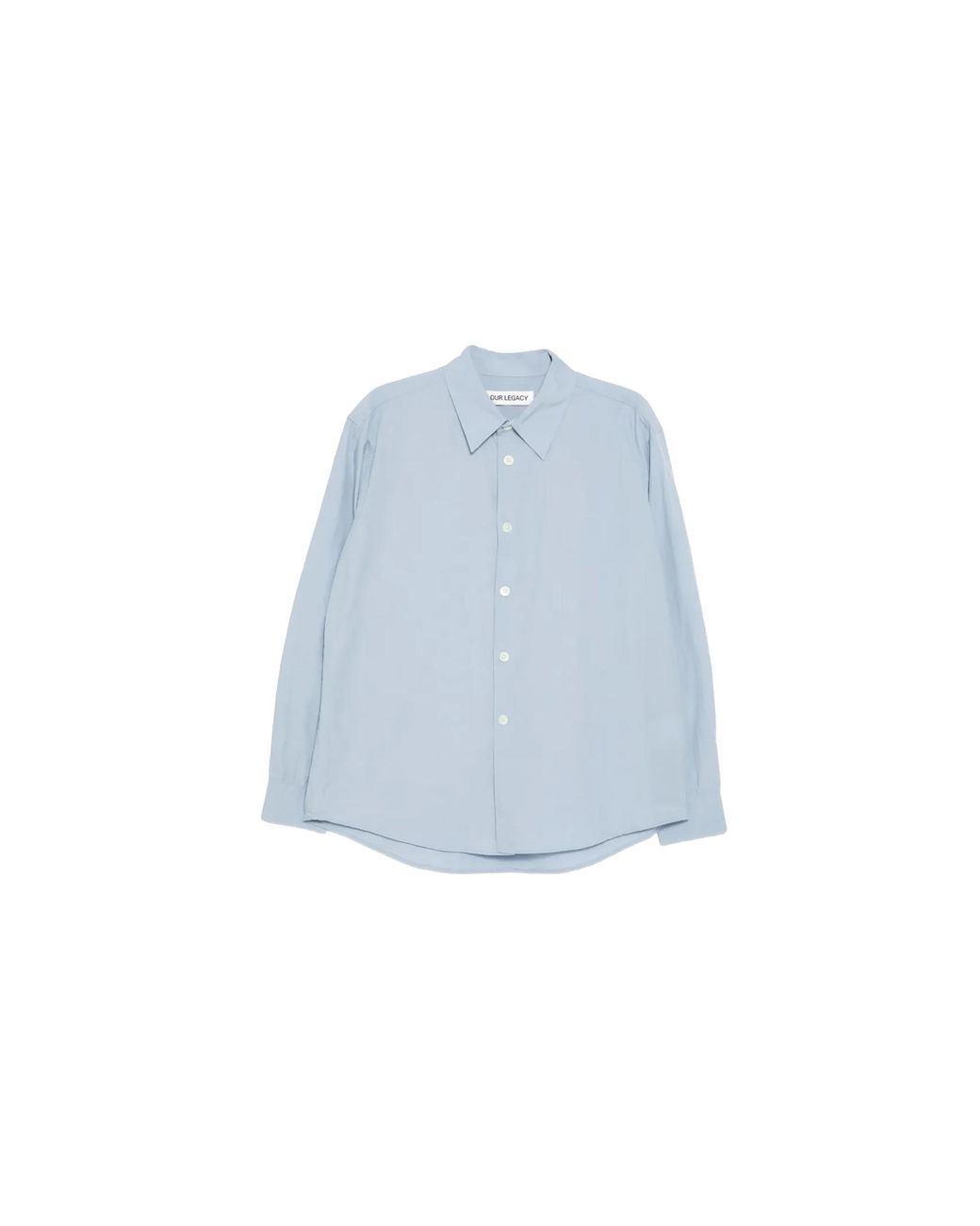 Our Legacy Blue Poplin Beyond Shirt "Powder" M2262Bp" for men