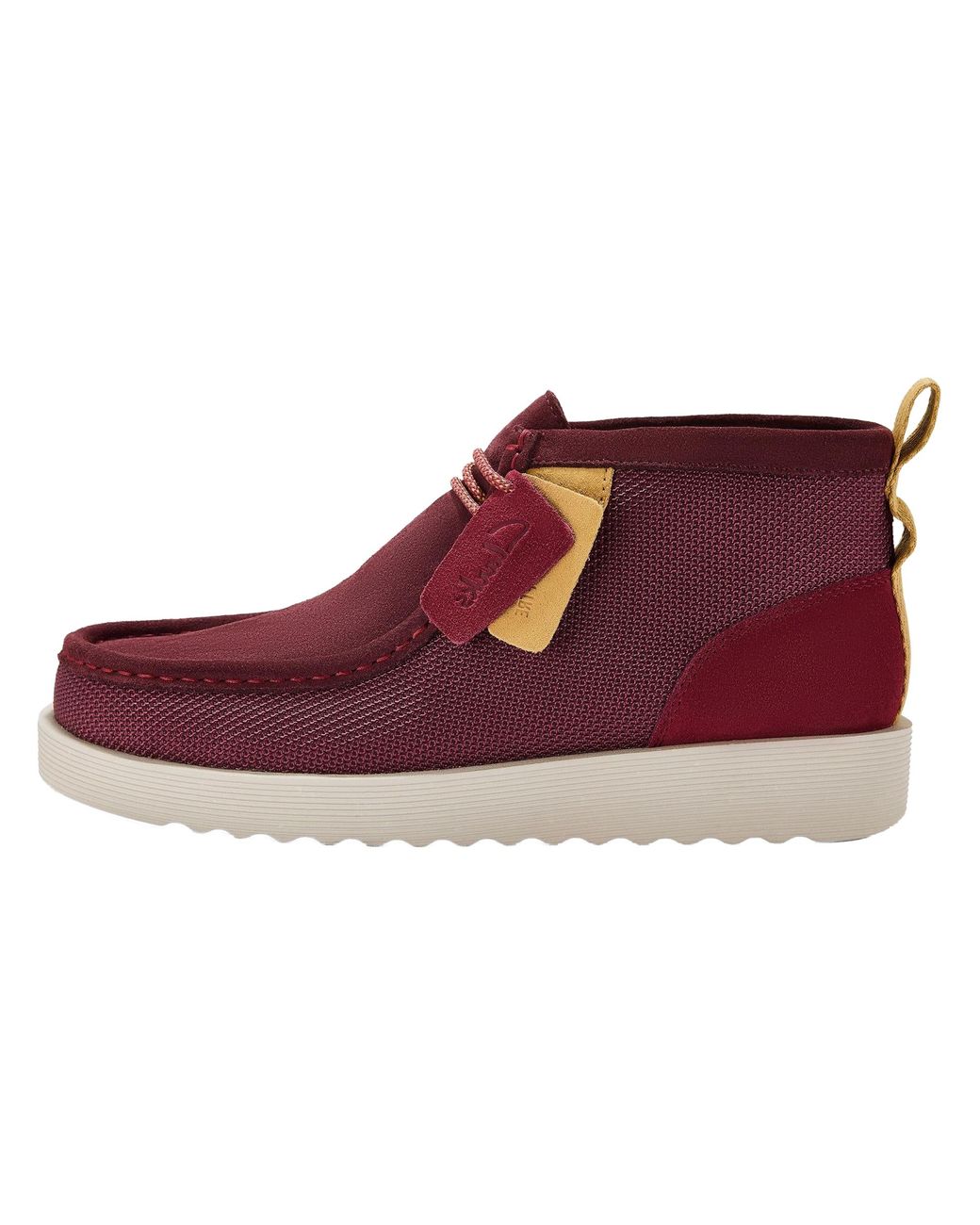 Clarks Red Wallabee Ftr2 Boot "Burgundy Combi" 26183453" for men