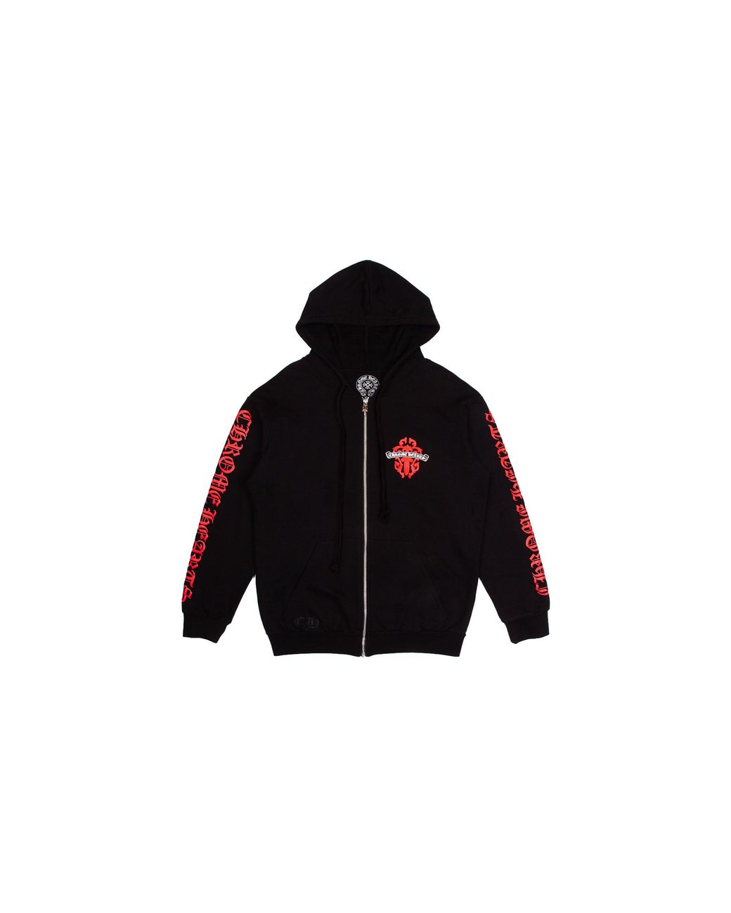 Chrome Hearts Black Dagger Logo Zip Up Hoodie Chrm0758" for men