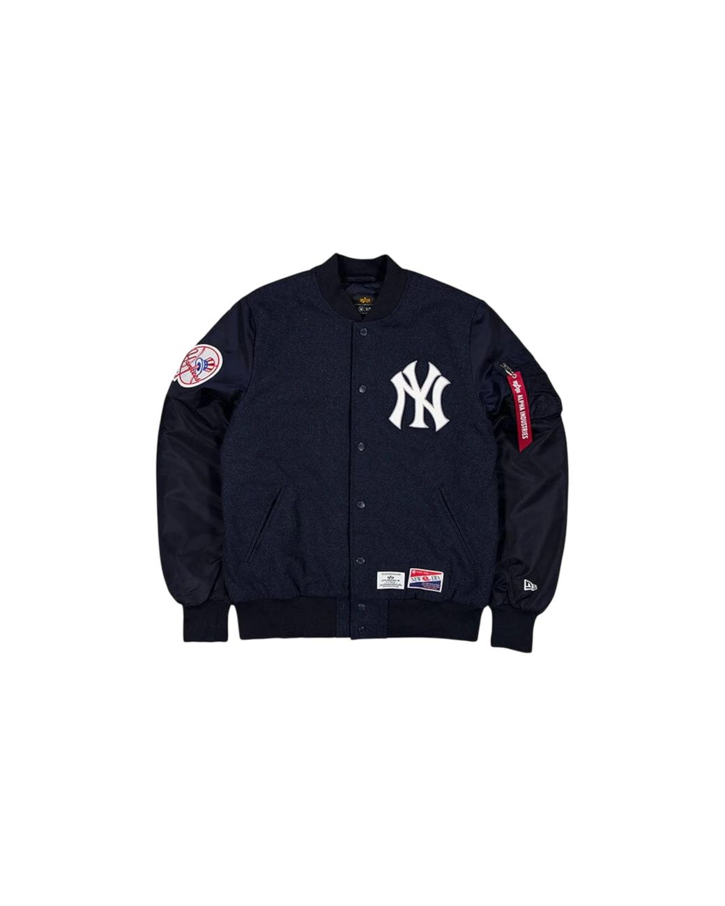 KTZ Blue Alpha Industries Mlb New York Yankees Ma-1 Bomber Jacket Ne1259" for men