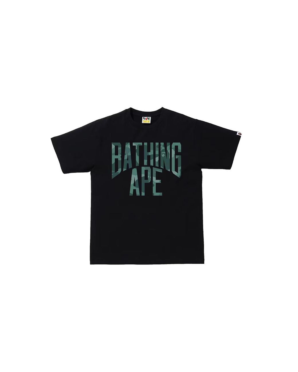 A Bathing Ape Black Layered Line Camo Nyc Logo T-Shirt 1J80 110 030" for men