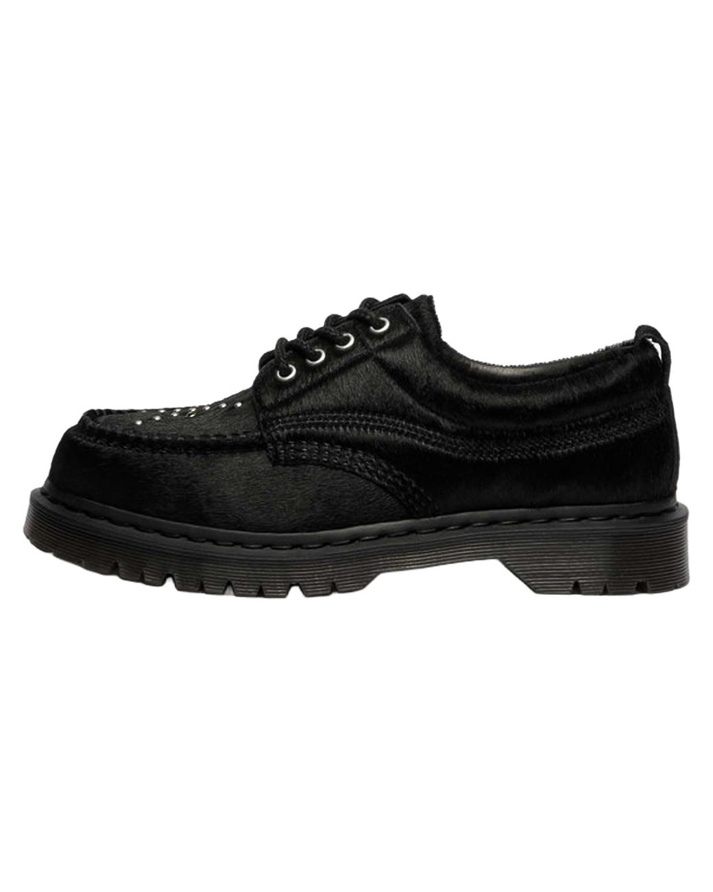Dr. Martens Black Lowell Stud Hair On Moc Toe Analine" 43402001" for men