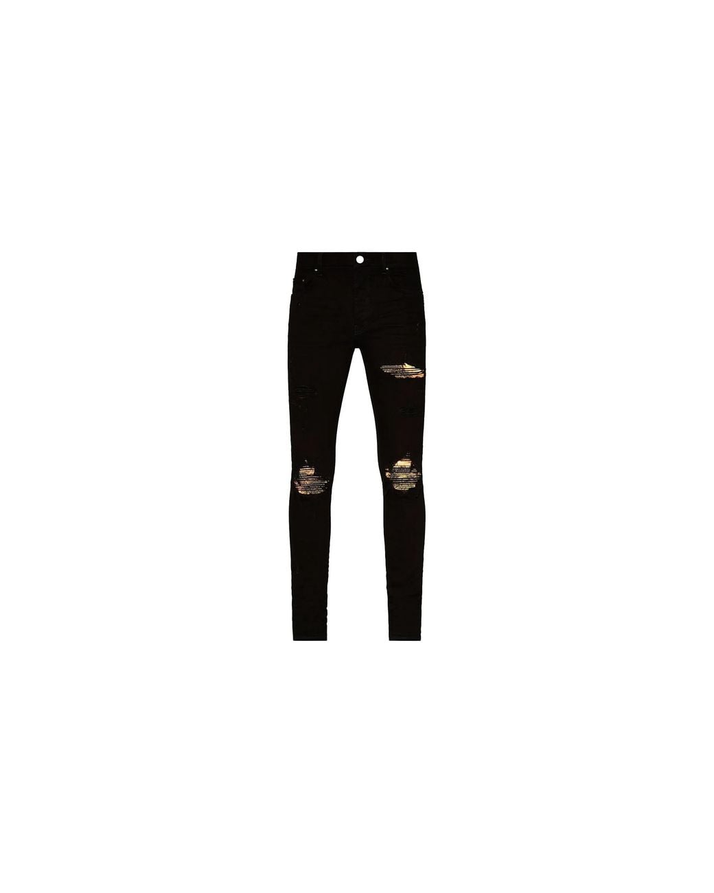 Amiri Black Mx1 Aloha Patch Jeans "Overdyed" Ss22Mds001 018" for men