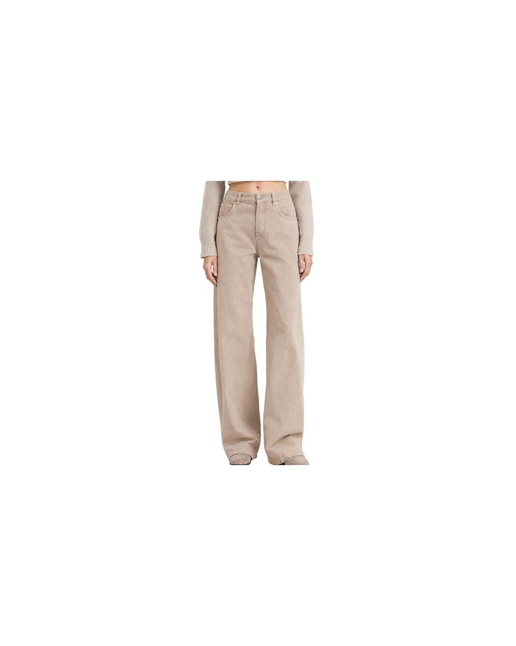 Brunello Cucinelli Black Wide Leg Trousers Brun2773"