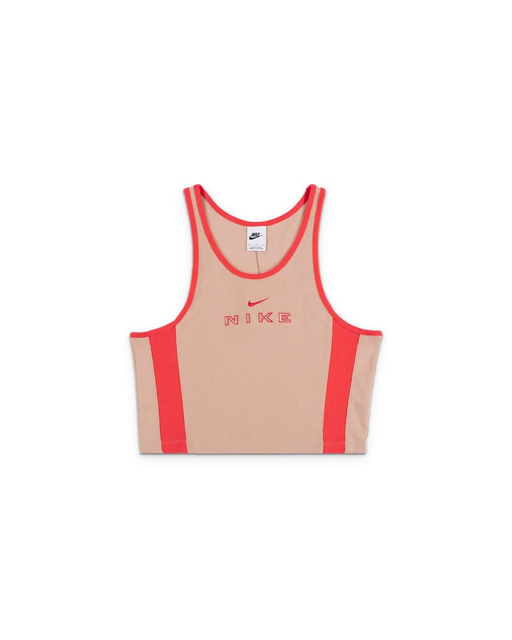Nike Black Nsw Tight Graphic Tank Top "Linen Light Crimson" If0552 286"