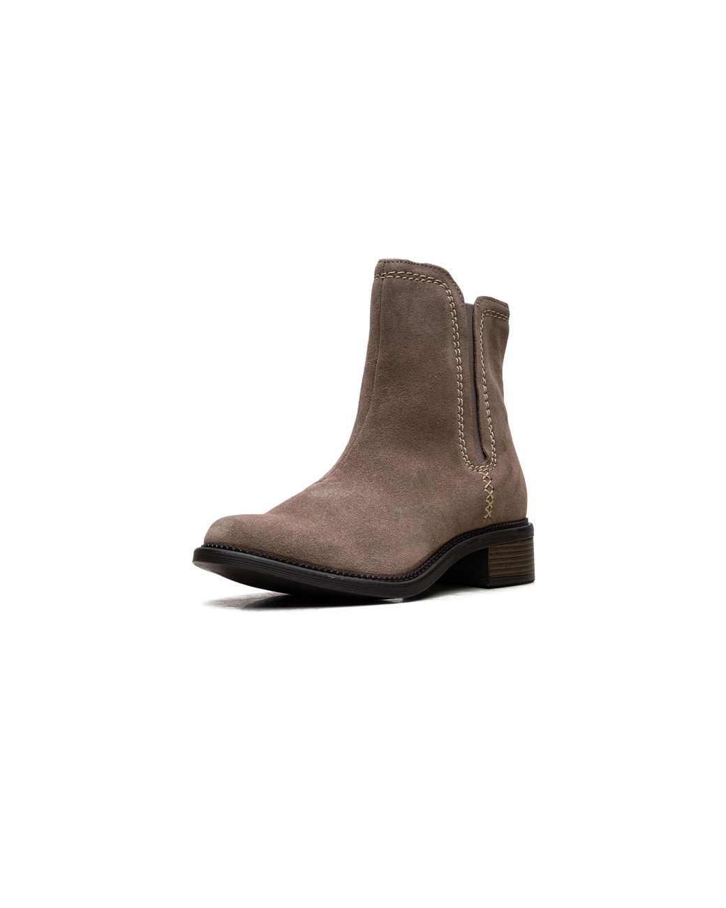 Clarks Brown Maye Zip "Pebble Suede" 26168073"