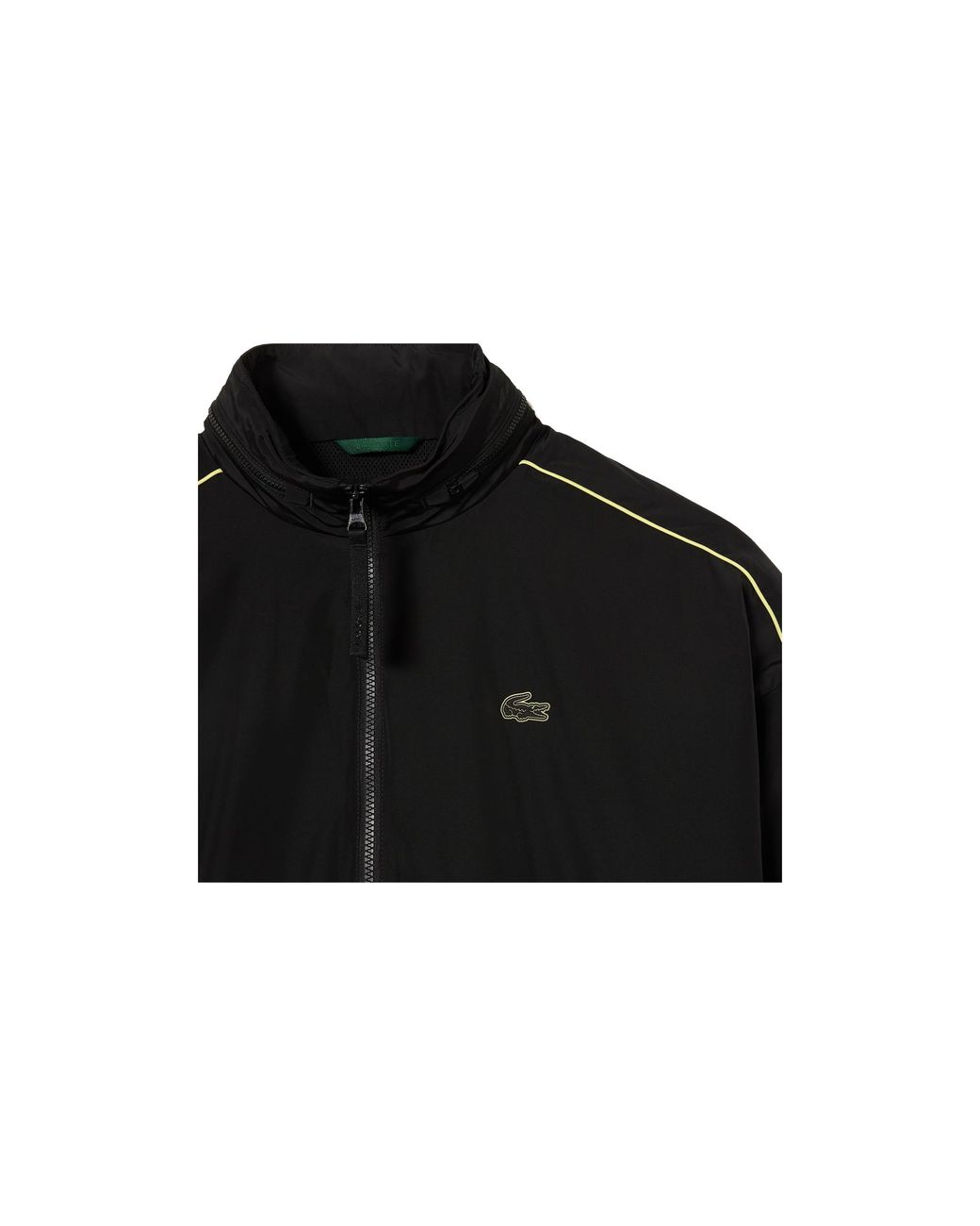 Lacoste Black Contrast Water Resistant Zipped Taffeta Jacket Bh1607 6Tv" for men